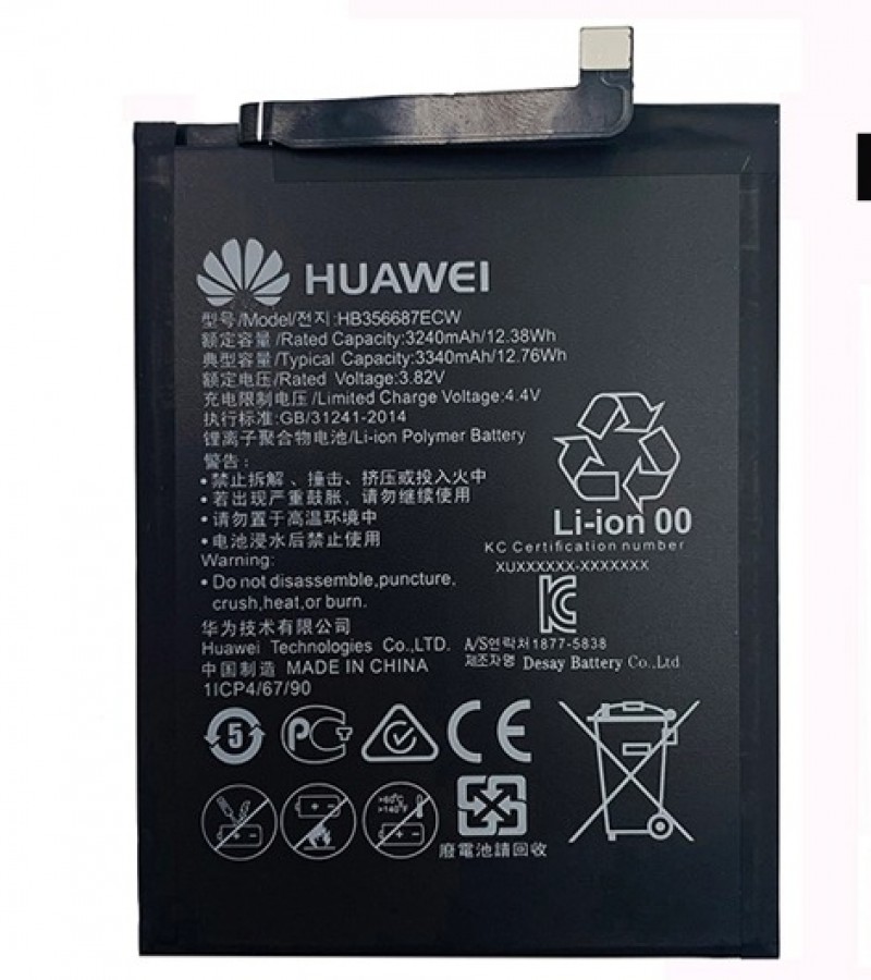 HB356687ECW Battery For Huawei Mate 10 Lite 7X Nova 2 Nova 2i Nova 3i Honor 9i Capacity-3340mAh