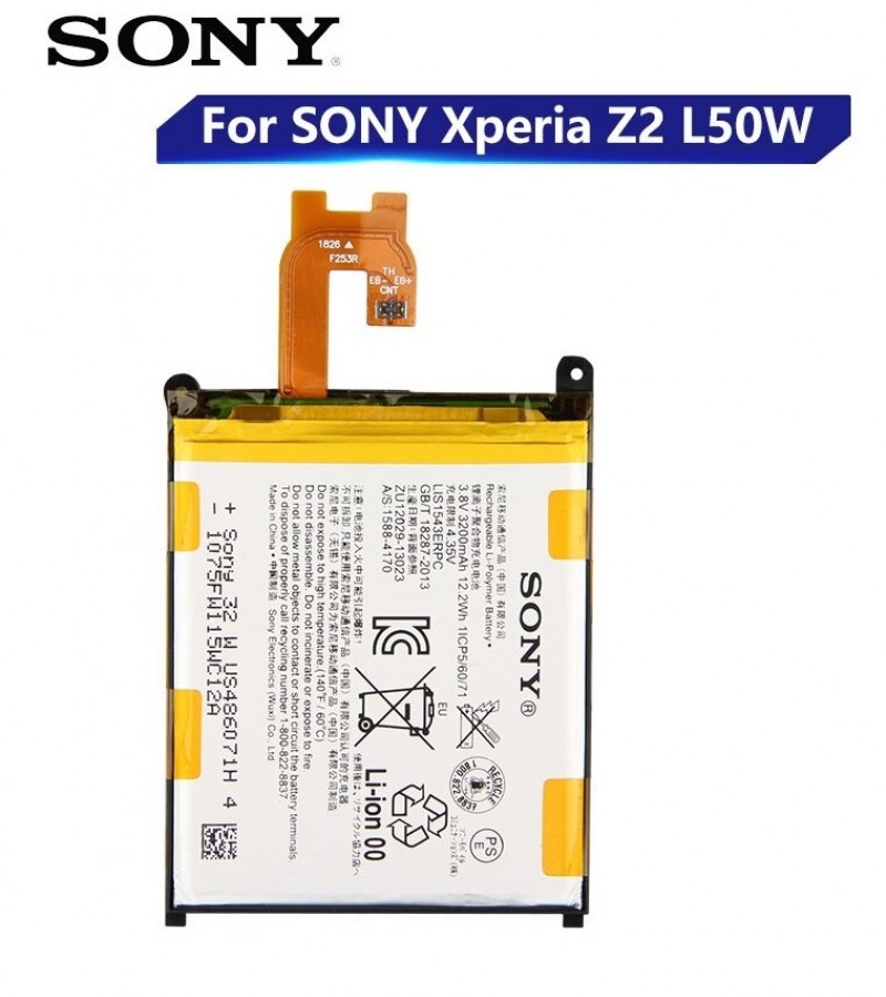 LIS1543ERPC battery for SONY Xperia Z2 L50w SO-03 D6503 D6502 Capacity-3200mAh