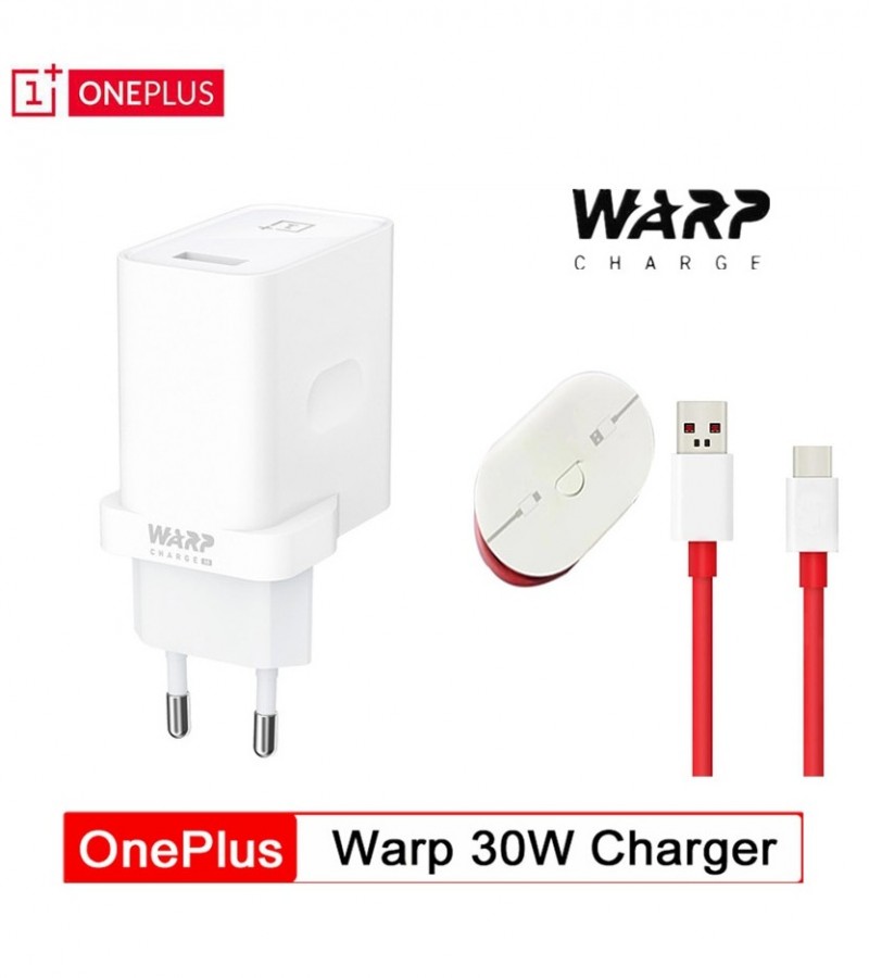 Oneplus 30W Warp PD Charger For 1+ 7 / 7T / 7T PRO / 8 / 8T / 9 / 9T /  10 PRO + USB  to c Cable