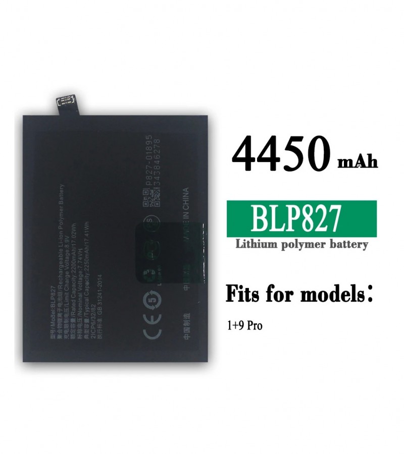 100% Original New BLP827 Battery For OnePlus 9 Pro /1+9 Pro Capacity:4450mAh