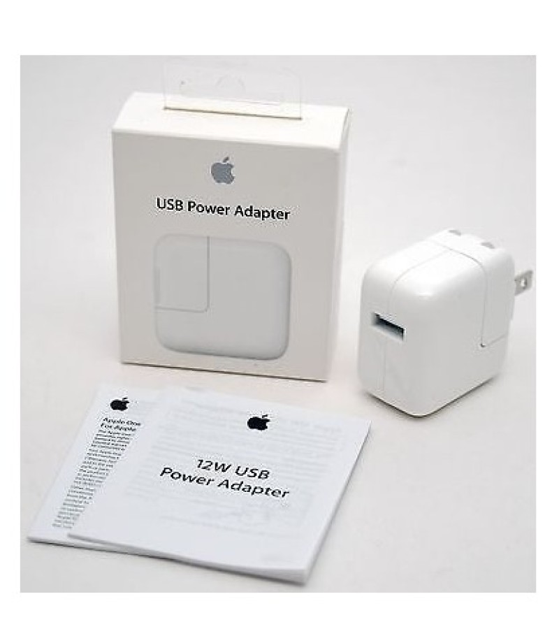 Apple iPad 12W USB Power Adapter Charger with USB-A to Lightening Cablet