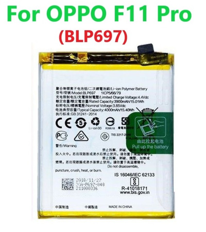 BLP697 Battery For OPPO F11 Pro F11 Plus CPH1969 4000mAh