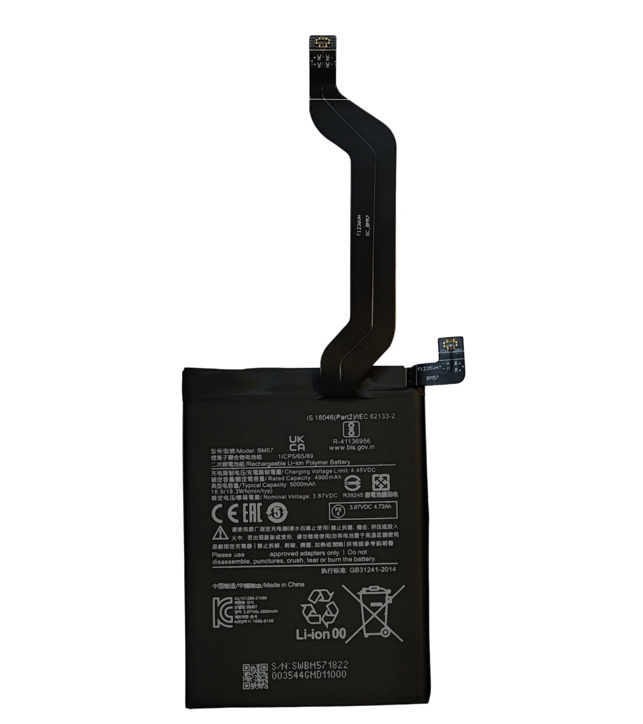 BM57 New Original Battery For Xiaomi Redmi Note 10 Pro Replacement Phone Batteries 5000mAh