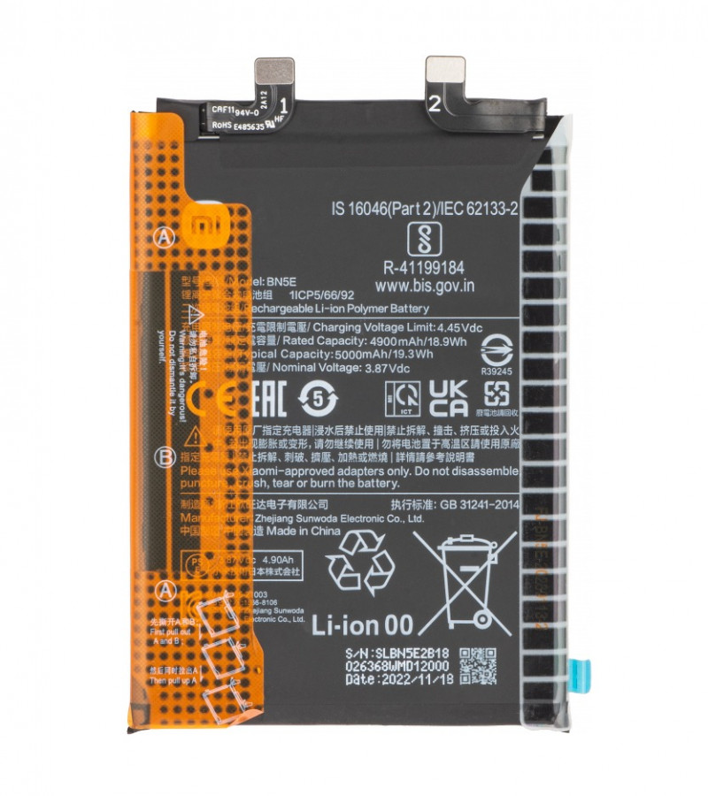 BM5A BN5E New Original  Battery for Xiaomi Redmi Note 11 Pro/POCO X4 Pro/Note 11E Pro 5000mAh