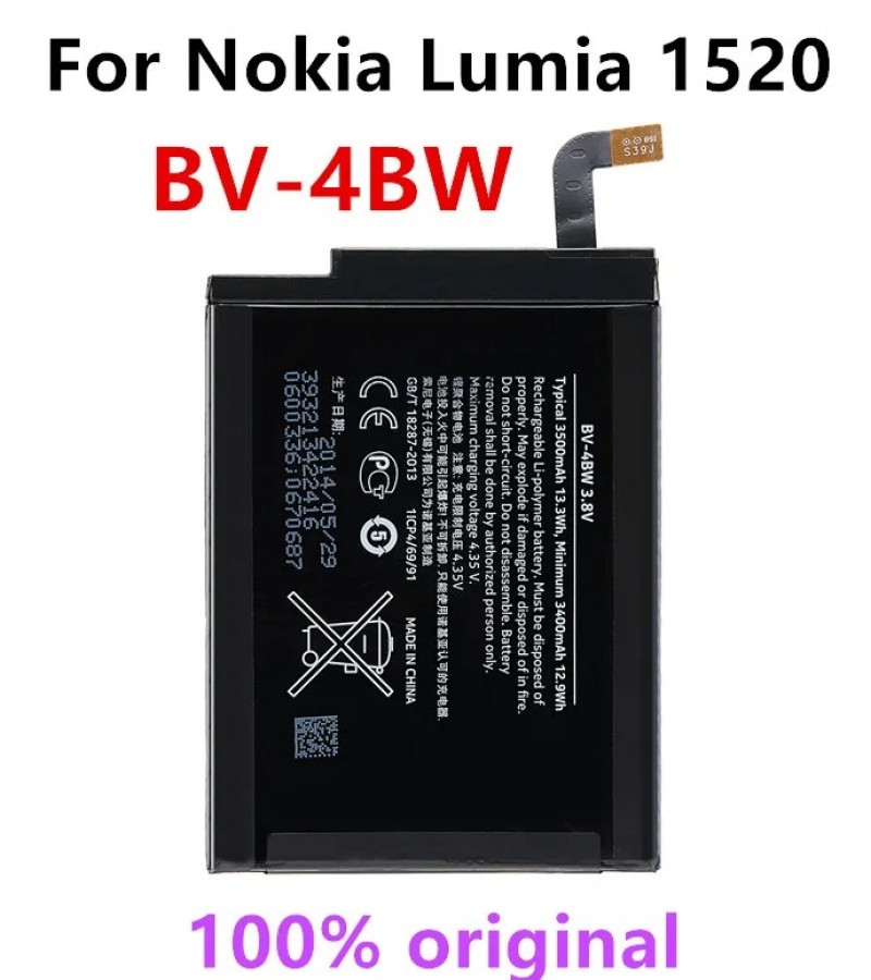 BV4BW Nokia Lumia 1520 BV-4BW replacement Battery 3500mAh