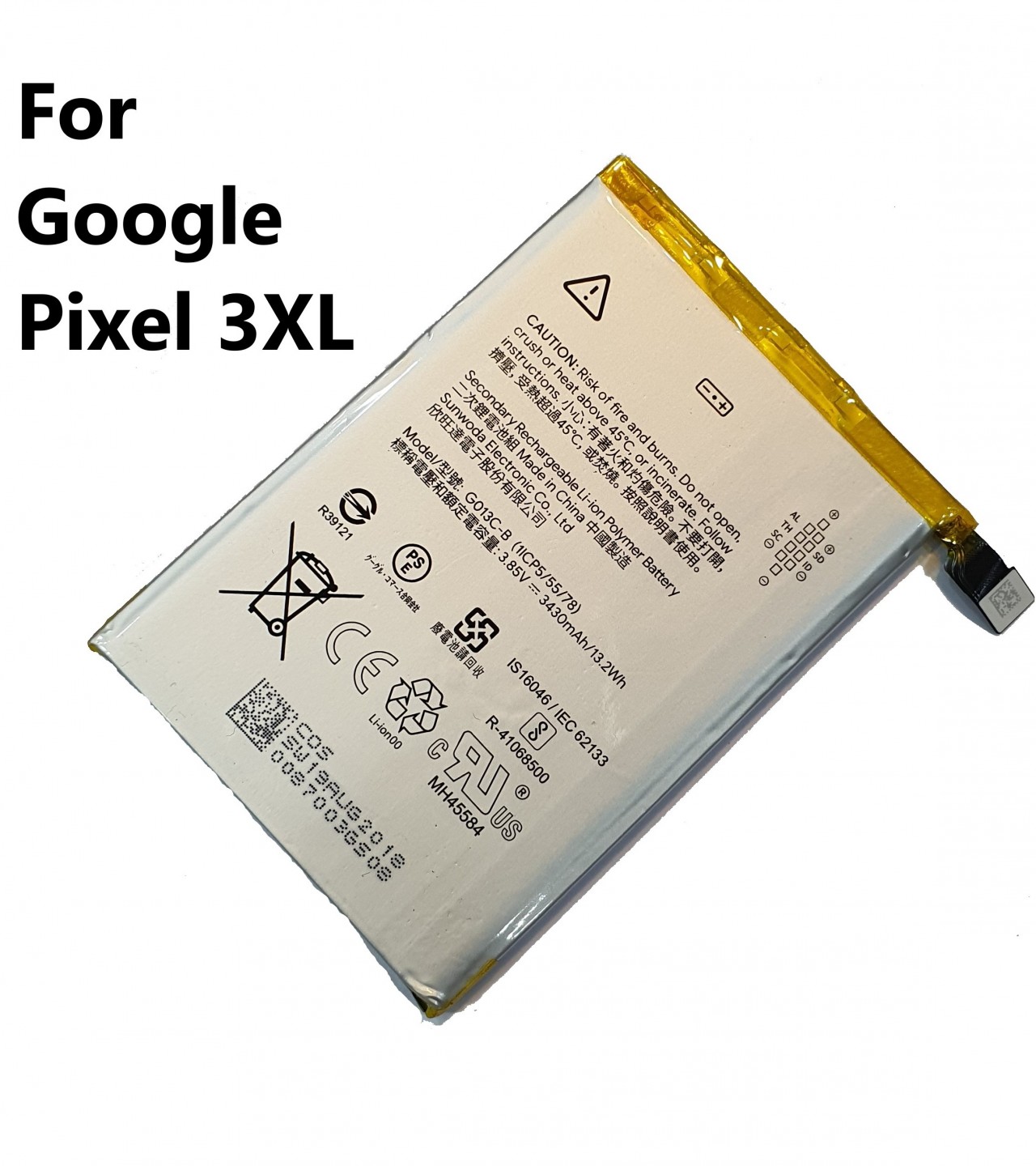 G013C-B Battery For Google Pixel 3xl 3XL 3 XL Capacity-3430mAh