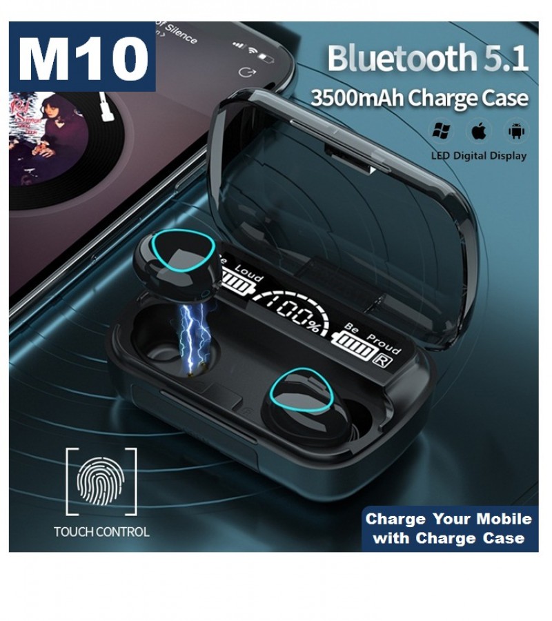 M10 TWS Wireless Earphones Touch Bluetooth Noise Reduction With Gaming Mode Eardots