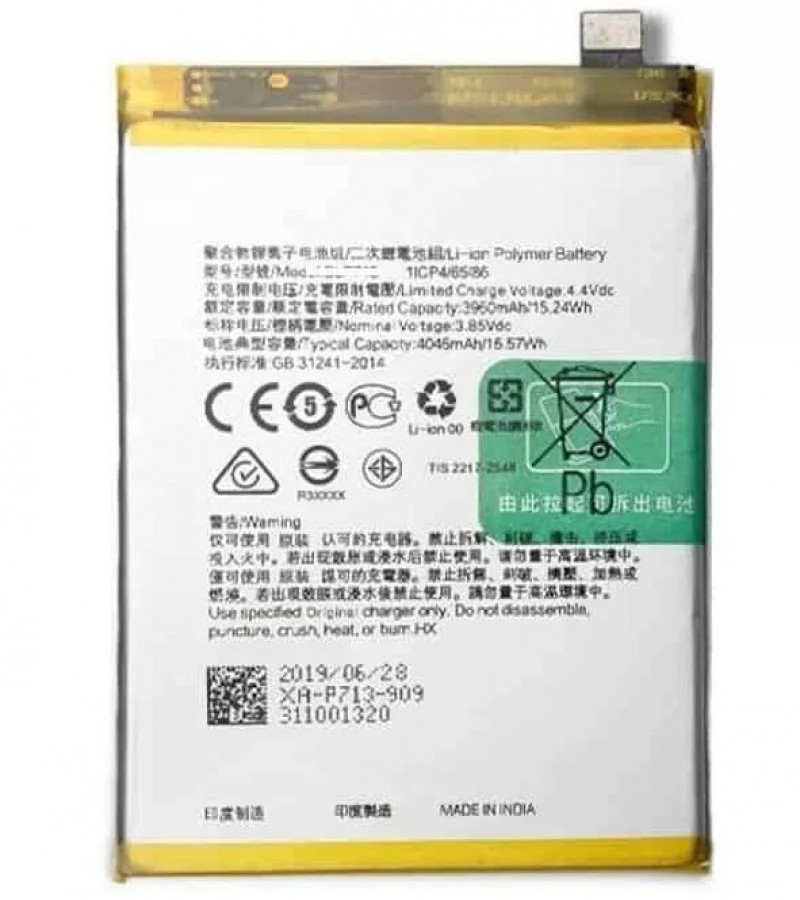 Original BLP793 Battery For Oppo Realme C12 C15 Narzo 20 Narzo 30A A3S A5S A92020  Capacity- 6000mAh