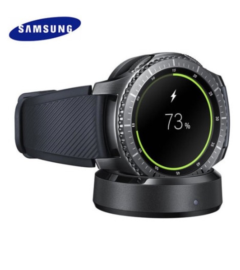 wireless charger Dock  Charger for Samsung Gear S3 Classic/Frontier Smartwatch (Black)